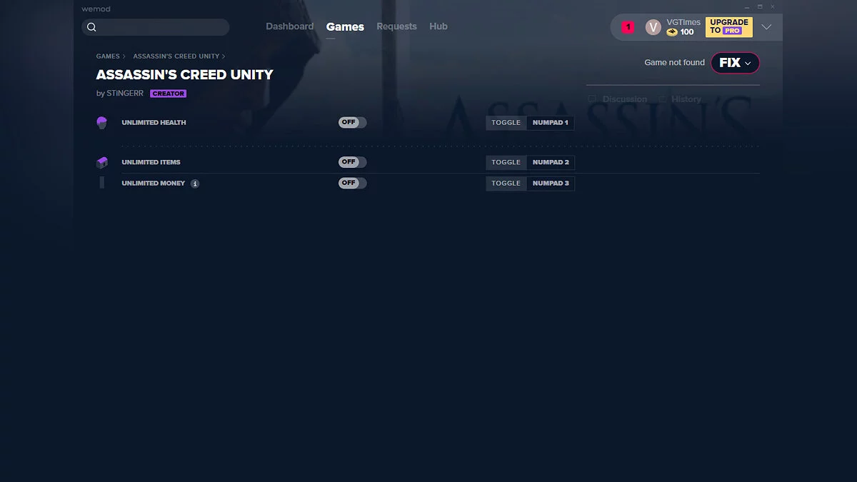 Assassin's Creed: Unity — Трейнер (+3) от 05.02.2020 [WeMod]