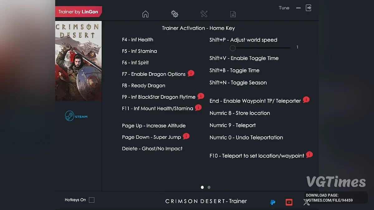 Crimson Desert — Трейнер (+15) [1.06.00]