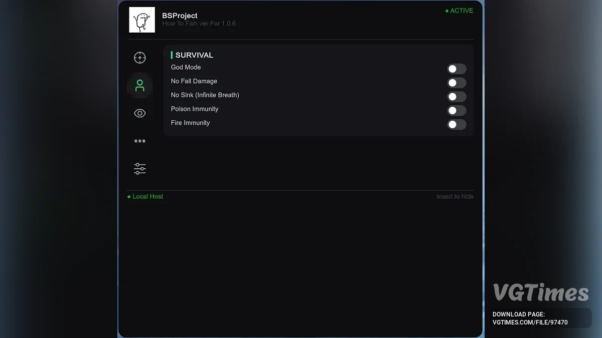 How to Fish — BSProject ModMenu — универсальное чит-меню, аимбот и ESP