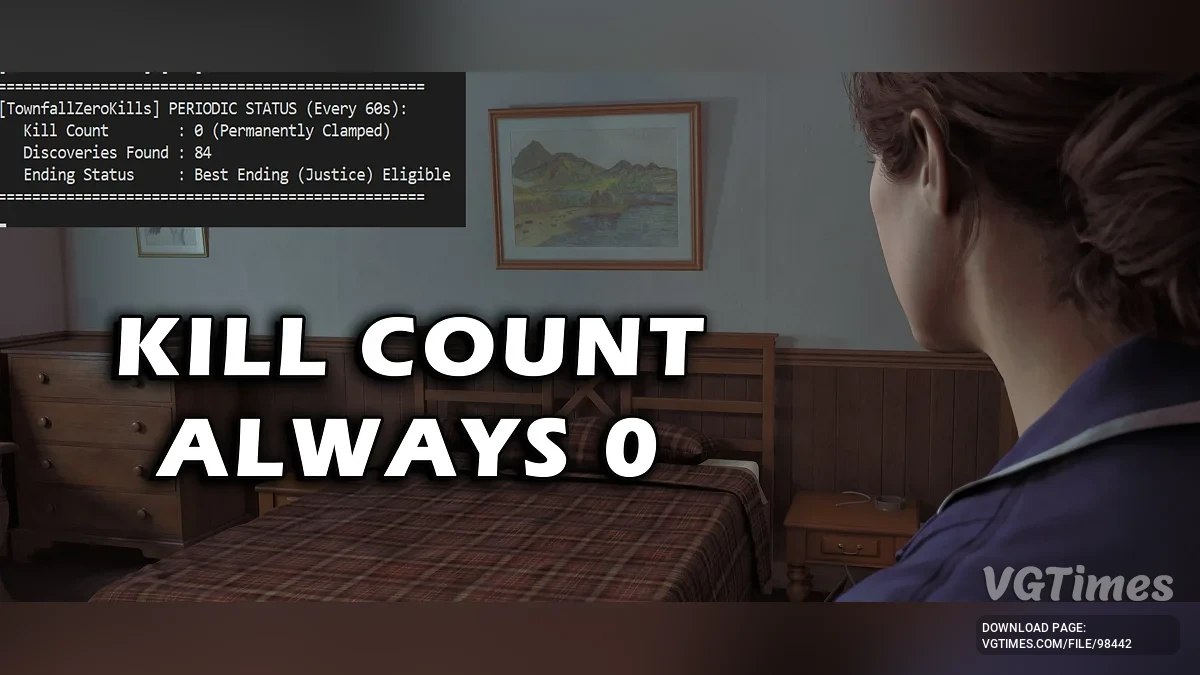 Silent Hill: Townfall — Kill Count Always 0 — счётчик убийств всегда равен нулю (лучшая концовка)