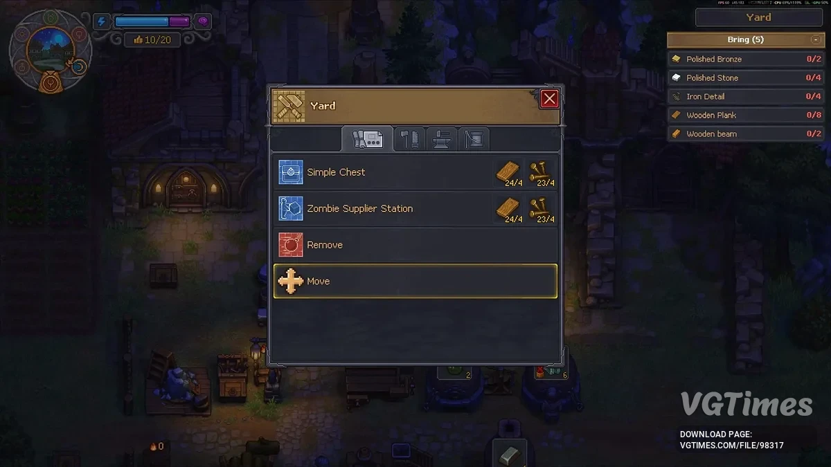 Graveyard Keeper 2 — Move Buildings — перемещение построек без сноса и потери ресурсов
