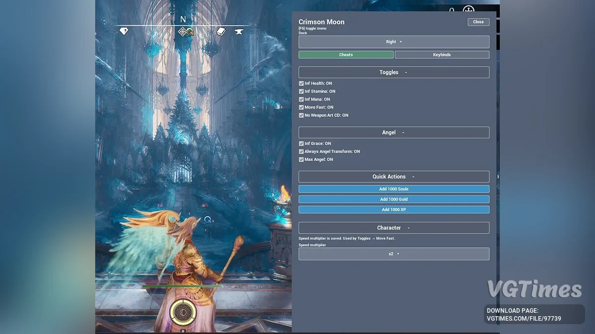 Crimson Moon — UE4SS Cheat Menu — внутриигровое чит-меню