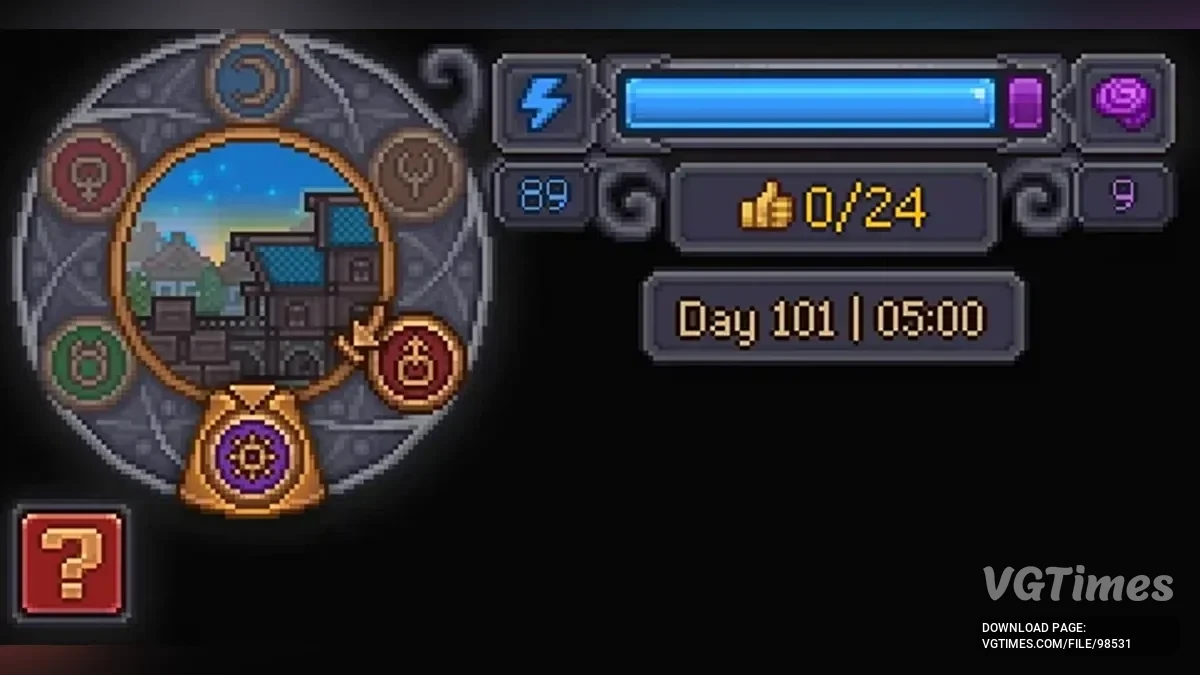 Graveyard Keeper 2 — What Time Is It — экранные часы, счётчик игровых дней и кастомизация HUD