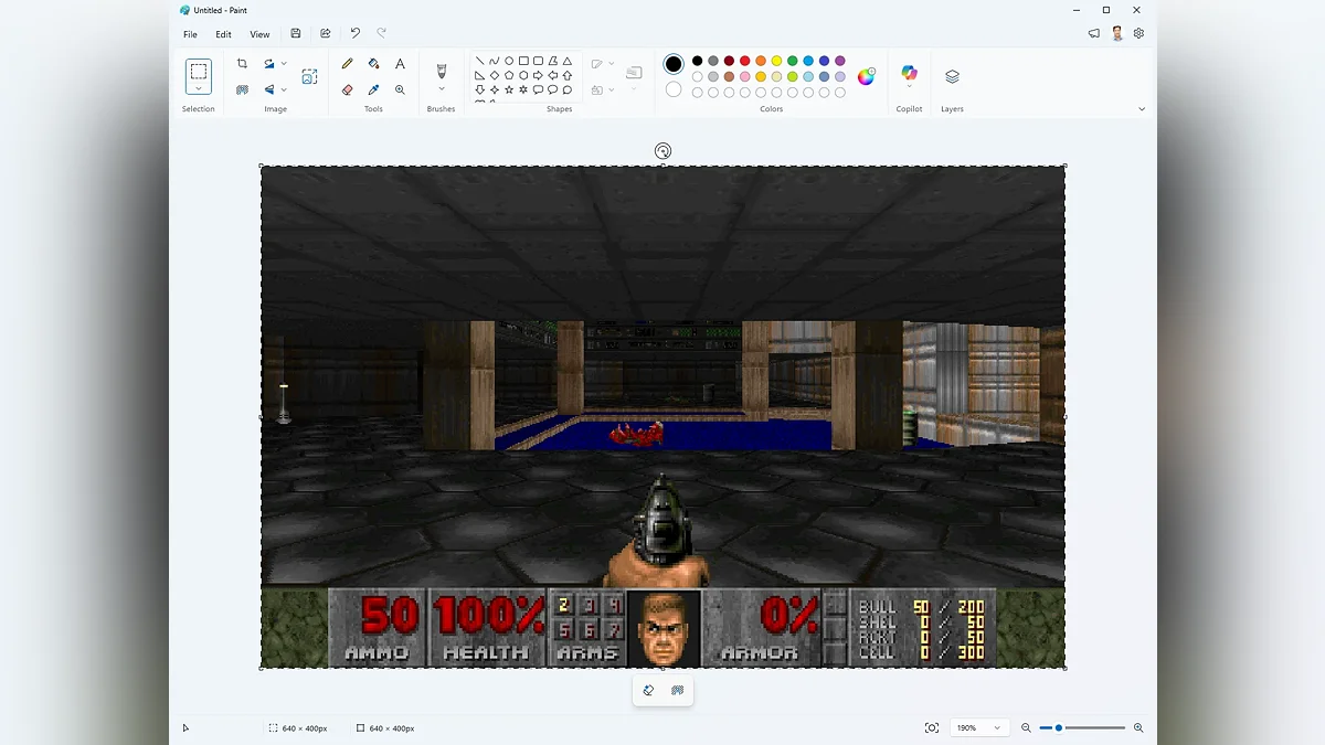 Теперь Doom и в Paint