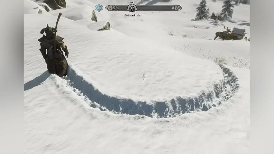 Skyrim с деформированным снегом