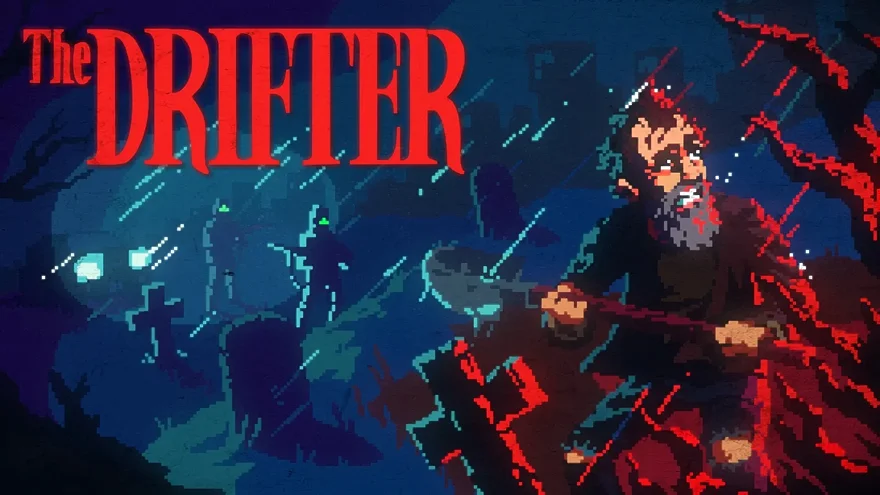 Логотип игры «The Drifter» и главный герой