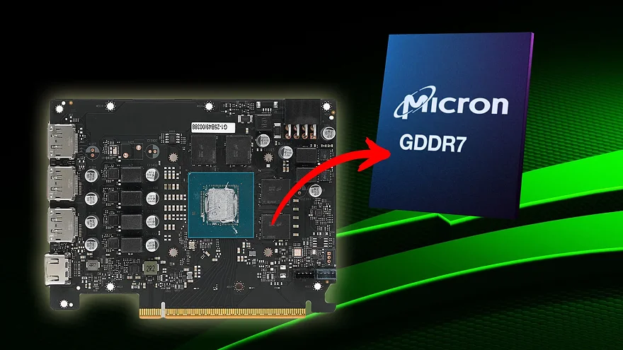 Видеокарта с чипом памяти Micron GDDR7