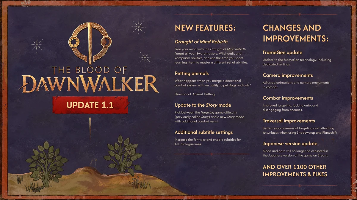 Обновление 1.1 для The Blood of Dawnwalker